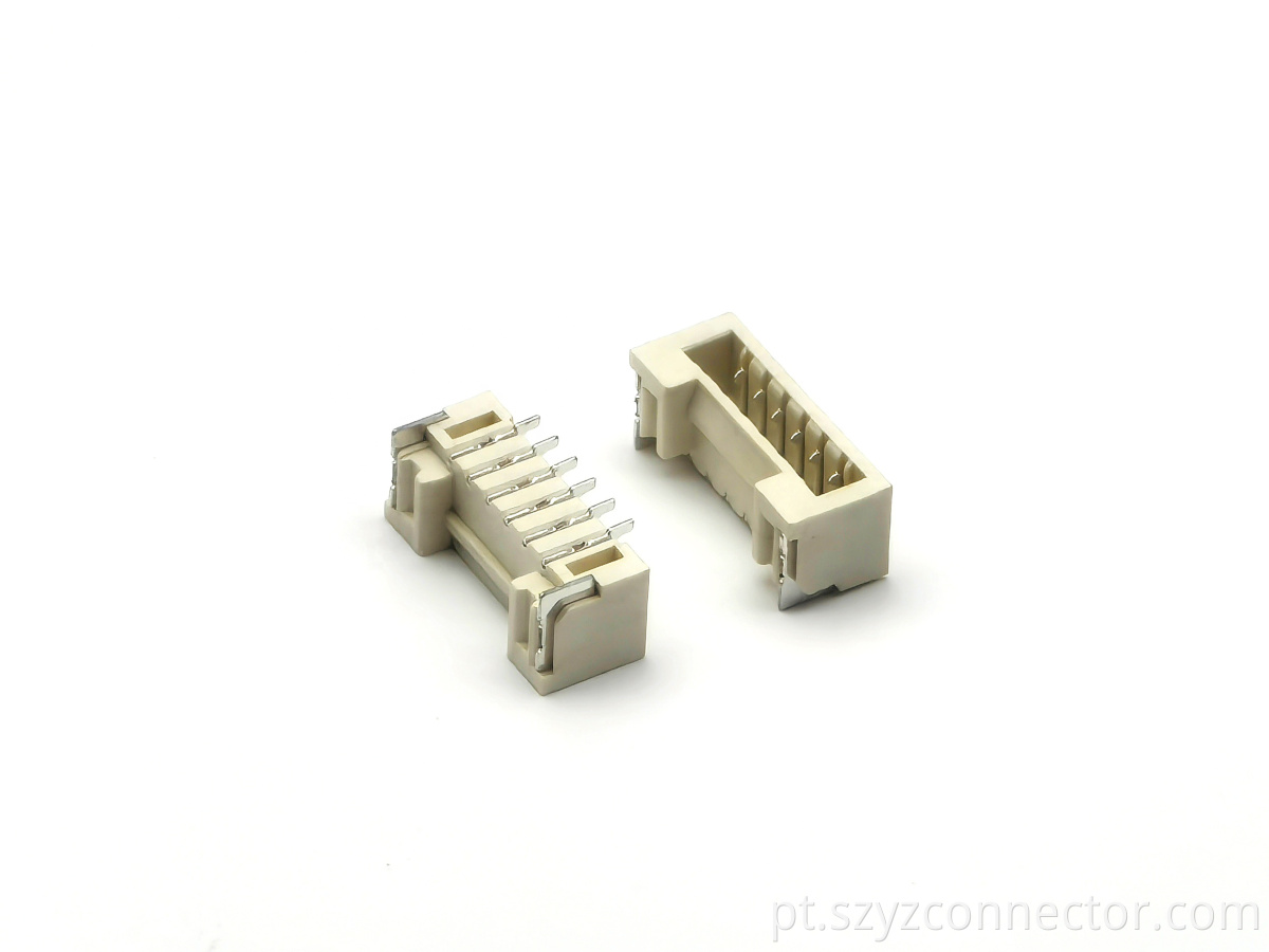 conector vertical 6P do cabeçalho do Pin do diodo emissor de luz de SMT da bolacha do passo de 1.25mm 1.25mm Pitch Wafer Vertical SMT LED Pin header Connector 6P